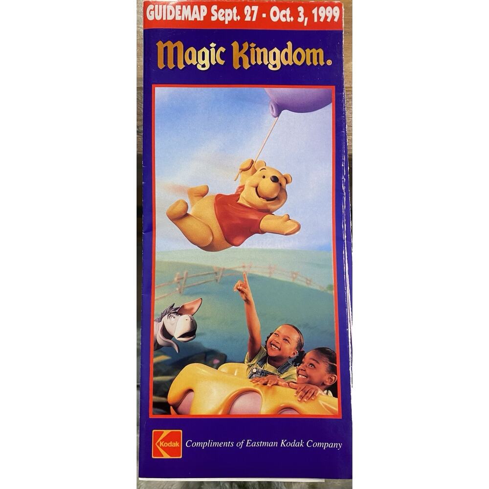 Walt Disney World Magic Kingdom Winnie the Pooh Guidemaps 1999–2001 (Lot of 10)